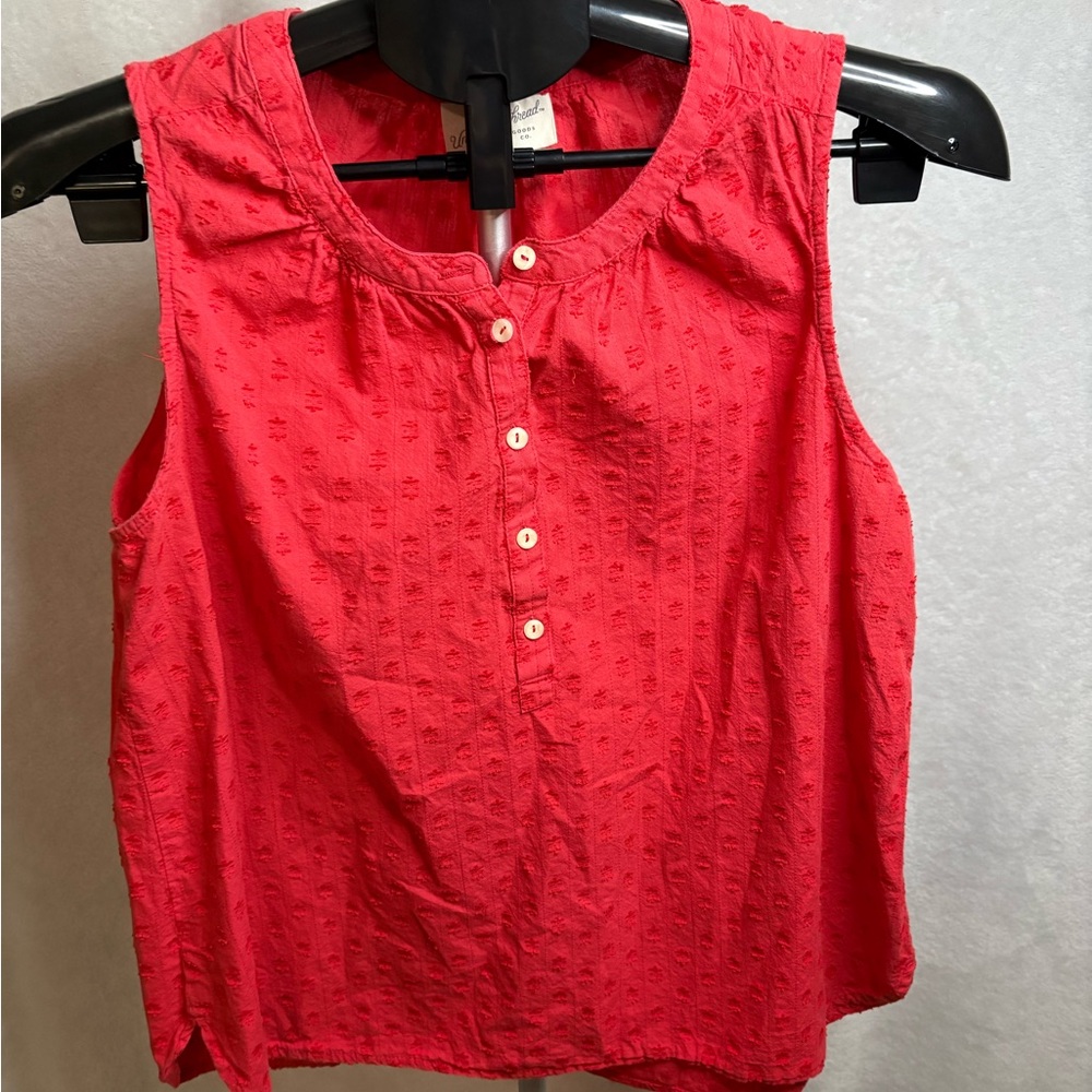 Universal Thread Red Sleeveless Button Blouse - image 1